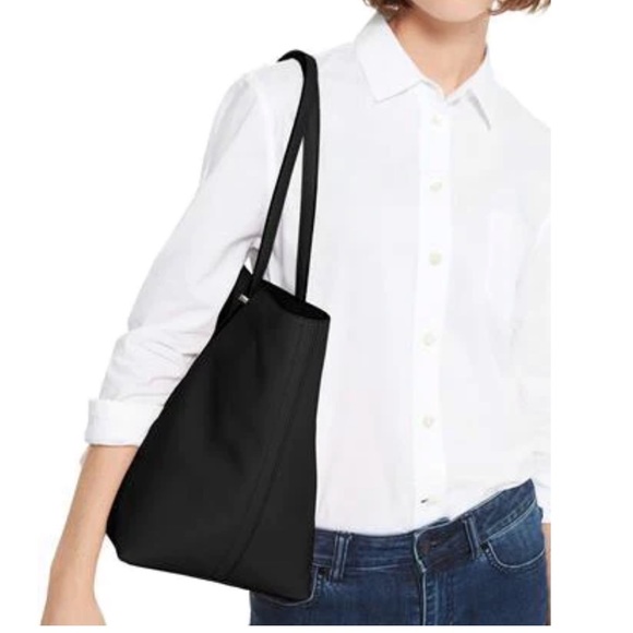 Kate Spade Larchmont Avenue Embossed Logo Leather Tote Bag Purse Black WKRU5619 - Picture 14 of 14